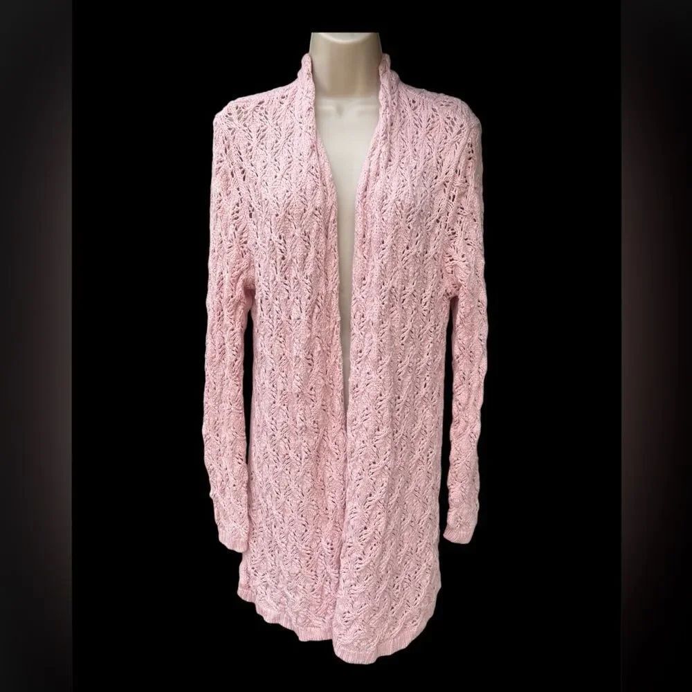Leo & Nicole Long Sleeve Loose Knit Long Sleeve Long Open Cardigan Sweater